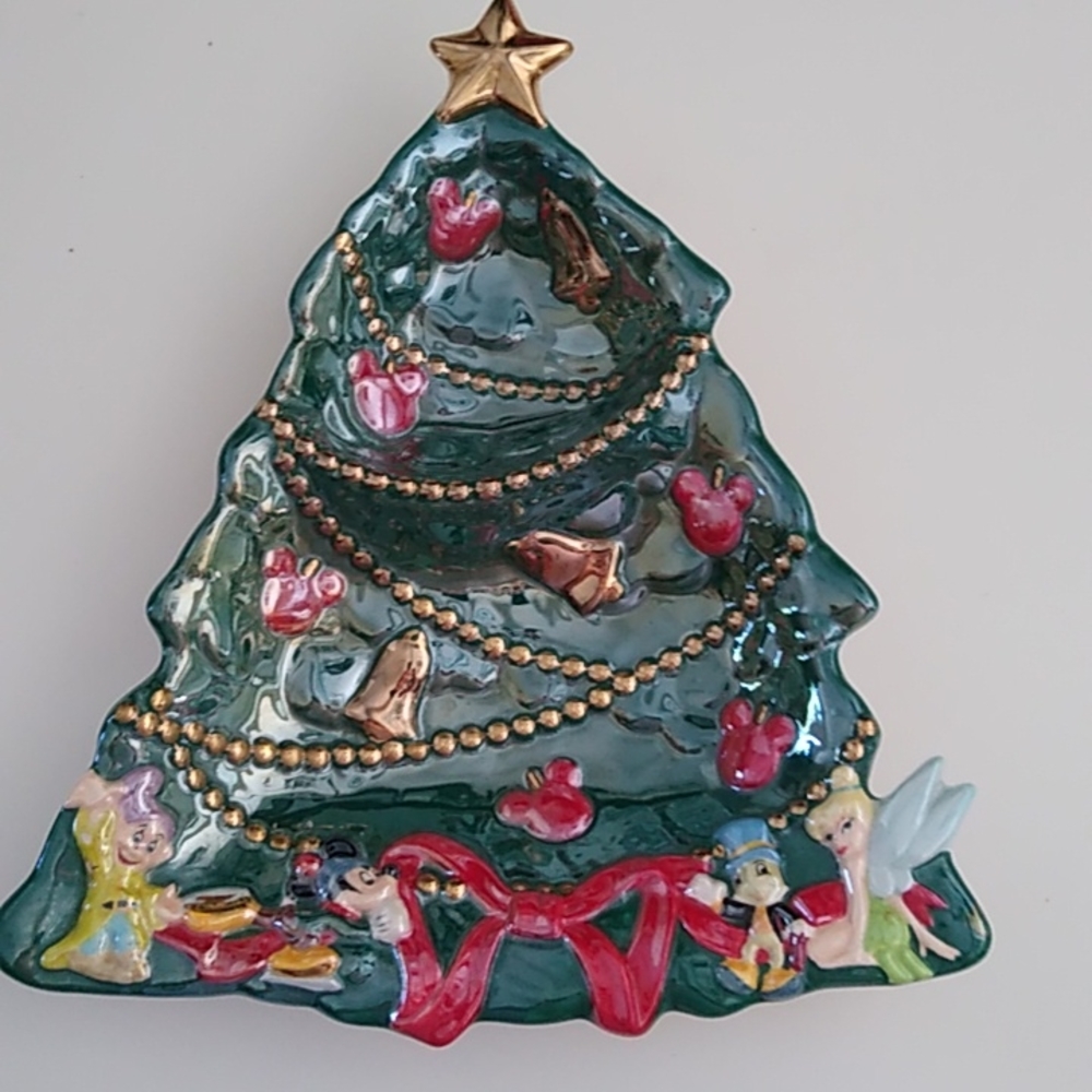 Vintage Disney Ceramic Christmas Candy Dish